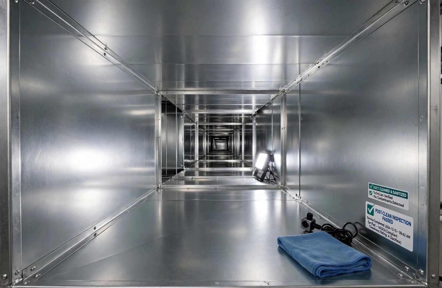 Vent cleaning in residential house — after